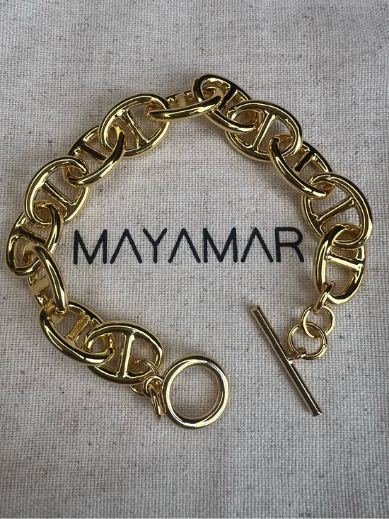 Mayamar Jewelry - MAYAMAR 24k Gold Link Chain Bracelet NWOT